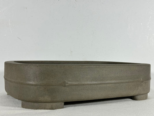 Preowned Japanese Tokoname Unglazed Rectangular Bonsai Pot Seizan - 12.75” By 9.25”