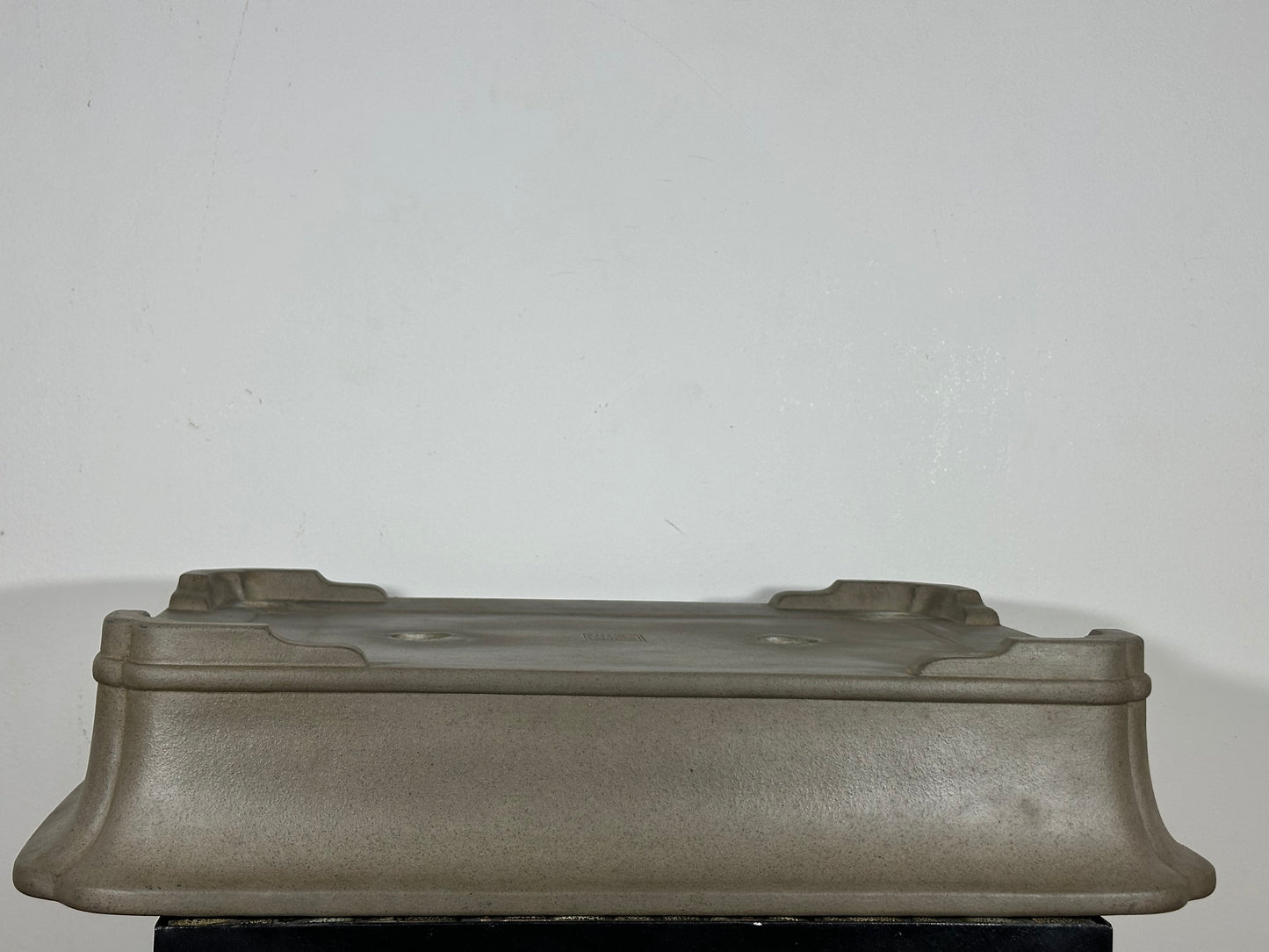 Preowned Japanese Tokoname Unglazed Rectangular Bonsai Pot Keizan - 22.25” By 17”