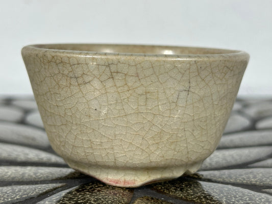 Preowned Japanese Tokoname Glazed Round Bonsai Pot Husou - 2.75” By 1.5”