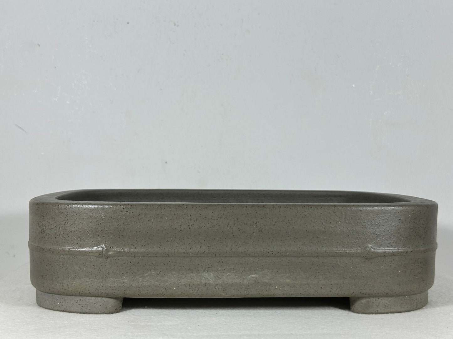 Preowned Japanese Tokoname Unglazed Rectangular Bonsai Pot Seizan - 12.75” By 9”