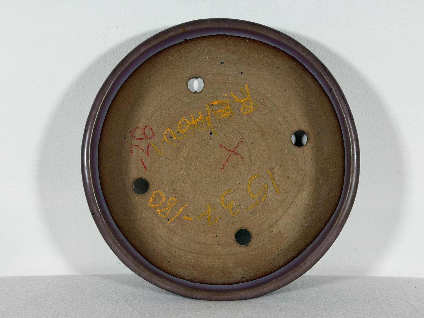 Preowned Japanese Tokoname Glazed Nanban Style Bonsai Pot Reiho - 9” By 2”