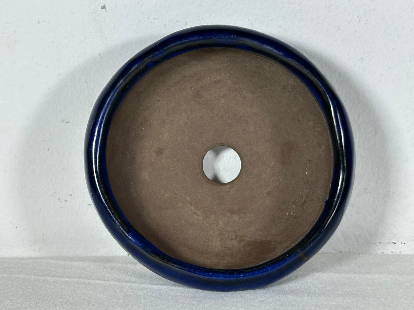 Preowned Japanese Glazed Round Shohin Bonsai Pot - 4” By 1.75”