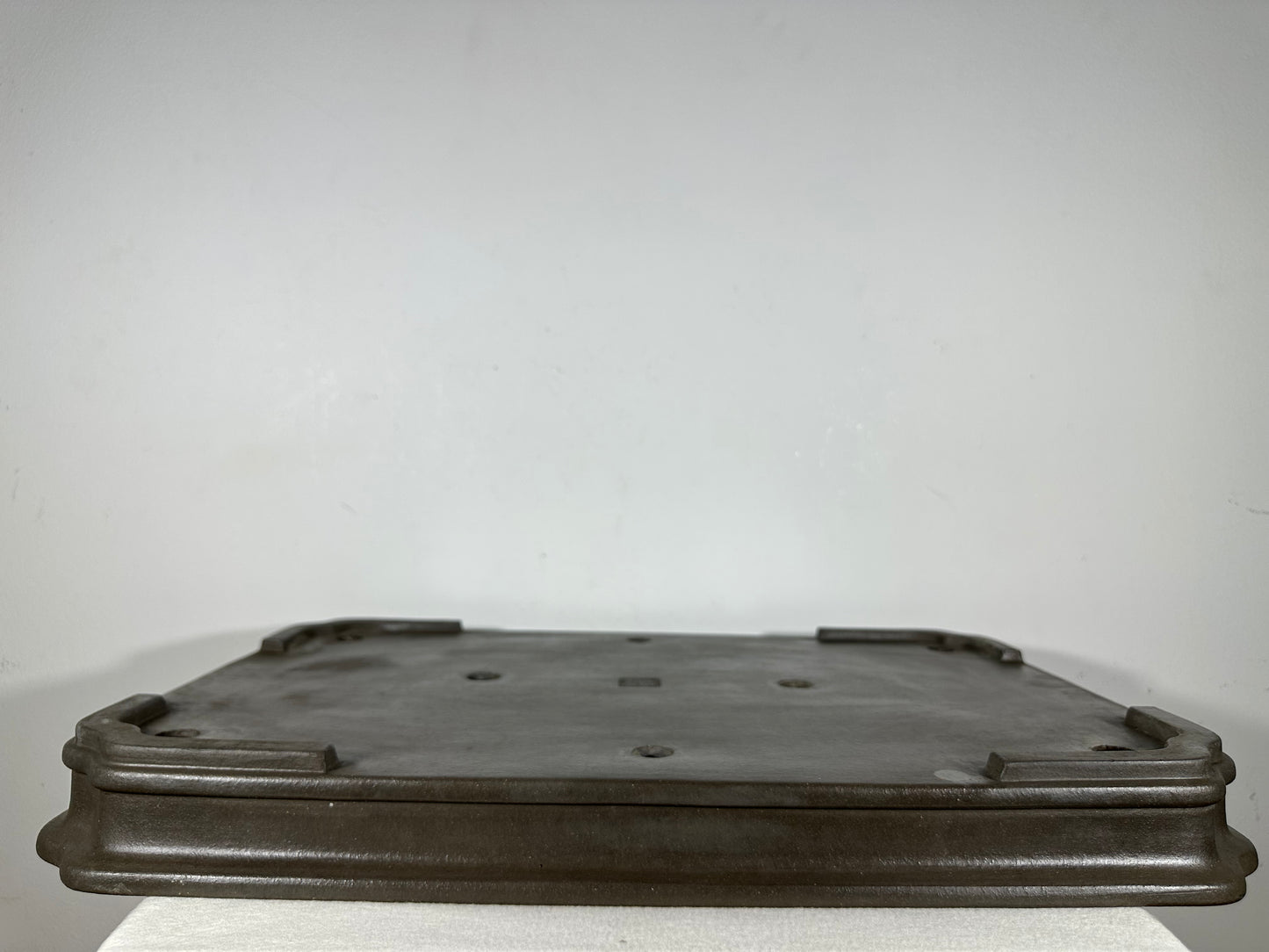Preowned Japanese Tokoname Unglazed Rectangular Shallow Bonsai Pot Seizan - 22.5” By 15.25”