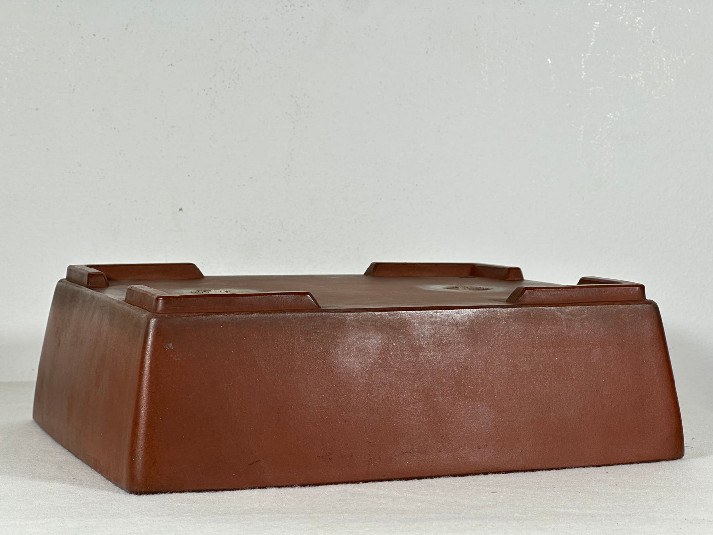 Preowned Japanese Tokoname Unglazed Rectangular Bonsai Pot - 10.5” By 8.25”