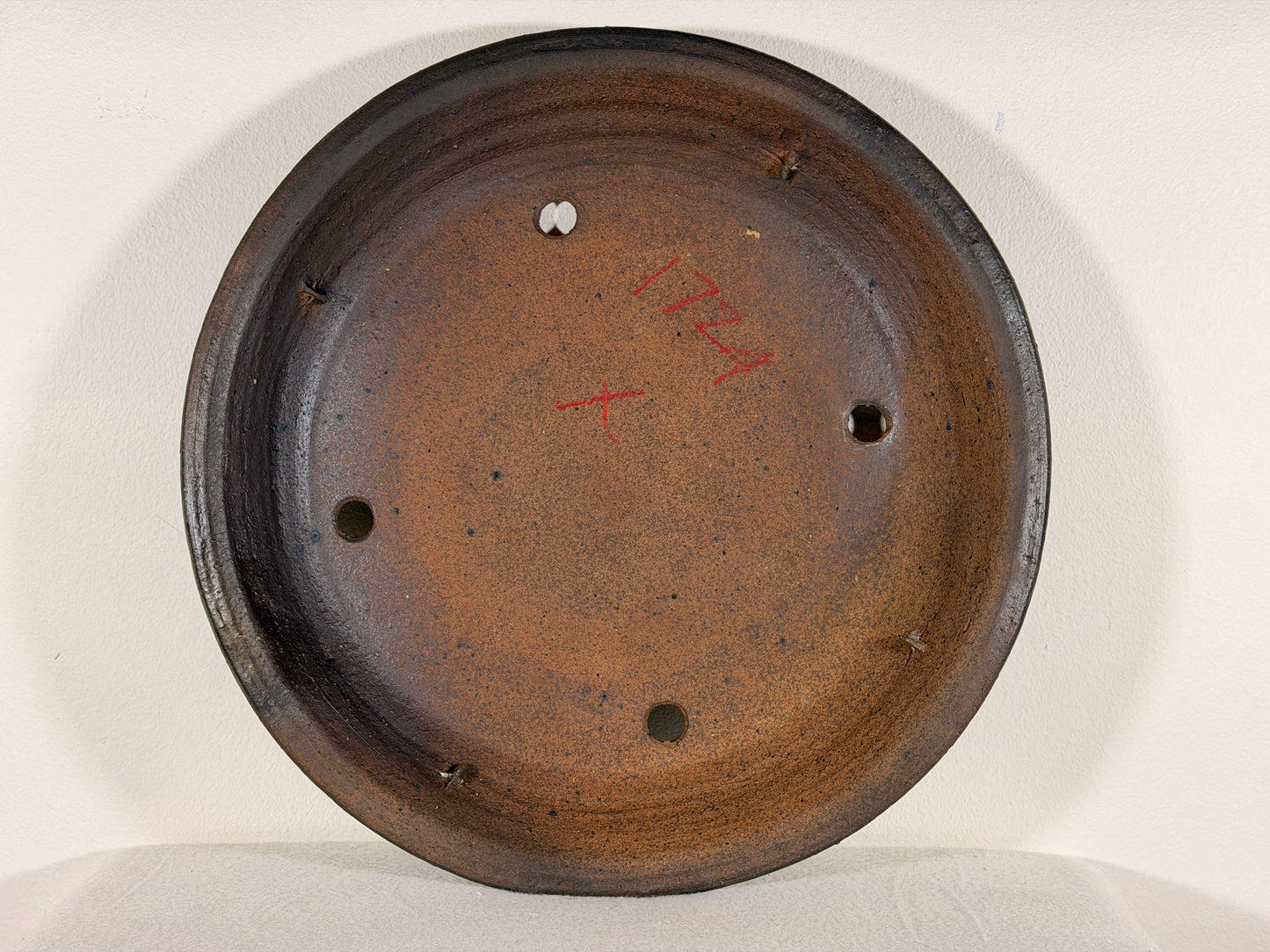 Preowned Japanese Tokoname Unglazed Nanban Style Bonsai Pot - 14” By 1.75”
