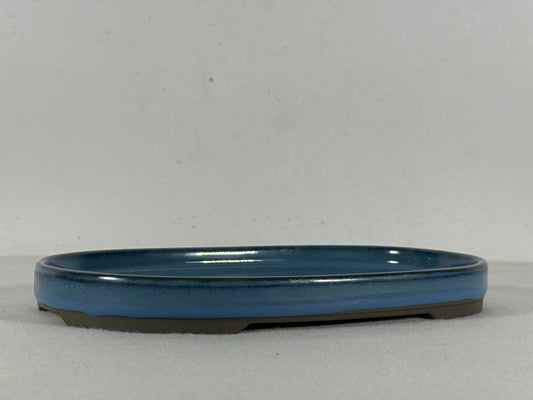 New Japanese Glazed Suiban for Suiseki Bonsai Harumatsu - 7 3/8” By 4 7/8”
