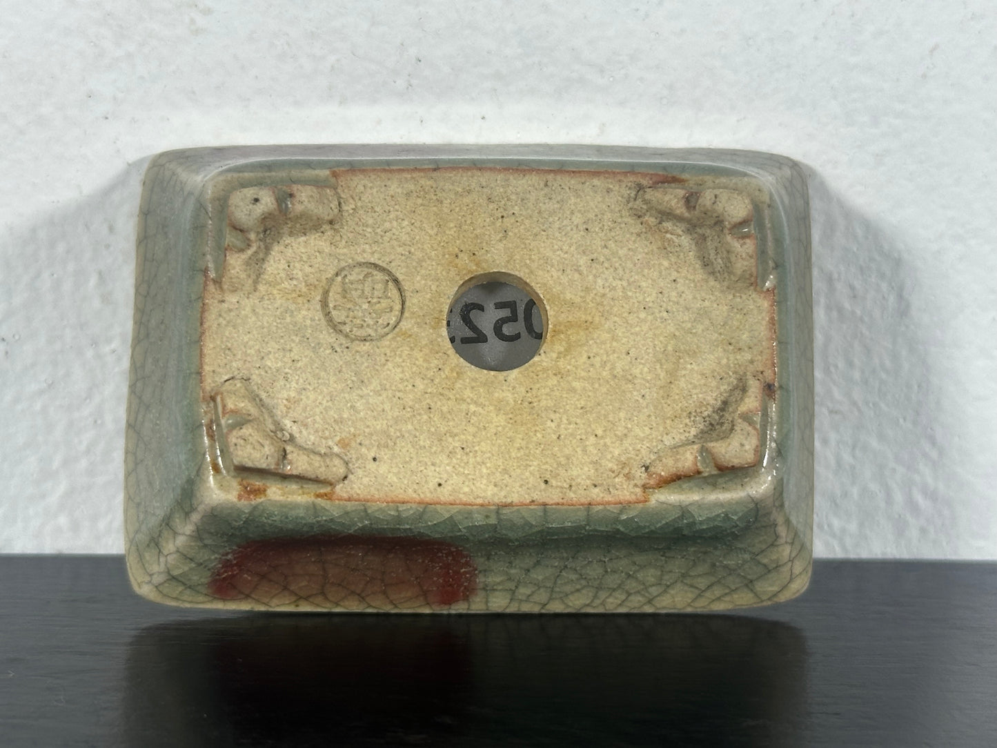 Preowned Vintage Japanese Rectangular Bonsai Pot By EIMEI - 2.5” By 1.75”