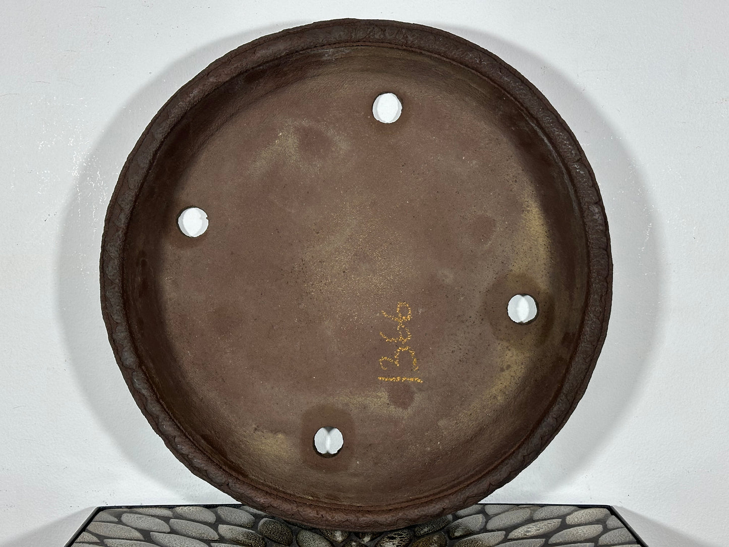 Preowned Japanese Tokoname Unglazed Nanban Hand Made Bonsai Pot Ryugaku - 14 5/8” By 3.25”