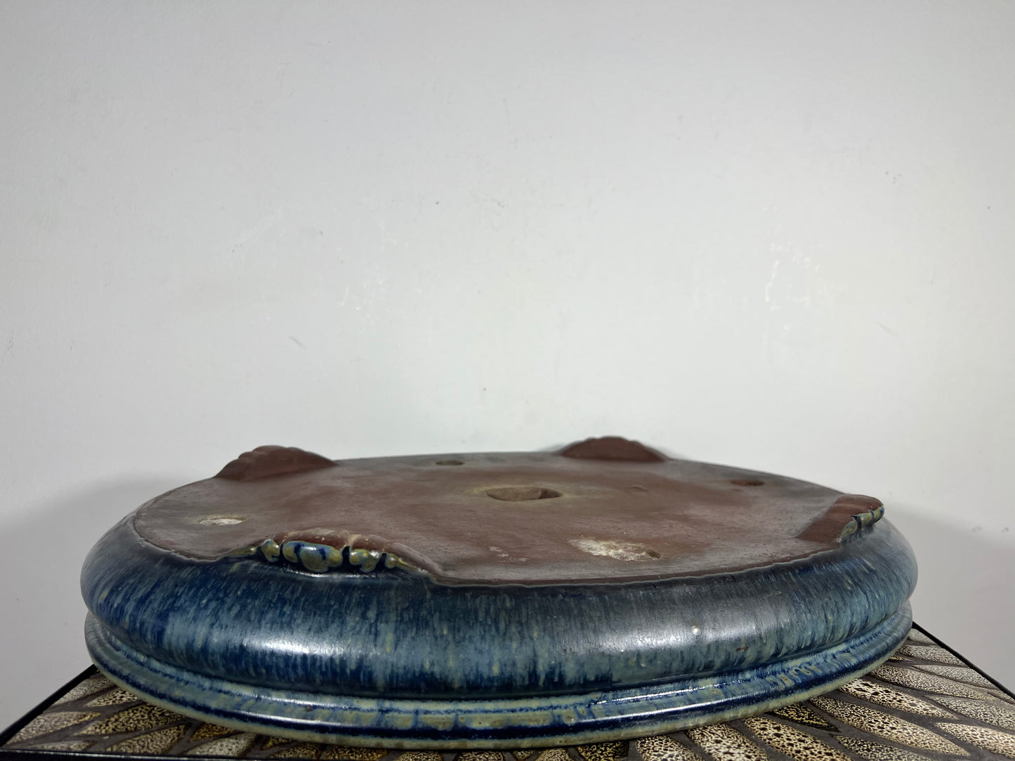 Preowned Japanese Tokoname Bag Style Bonsai Pot Suisyouen - 18.25” By 15”