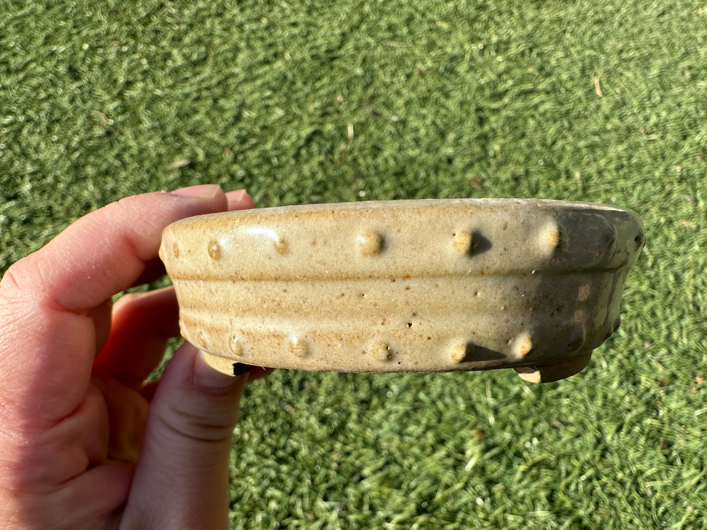 Preowned Japanese Bonsai Pot TANKYOU - 3 5/8” By 1”