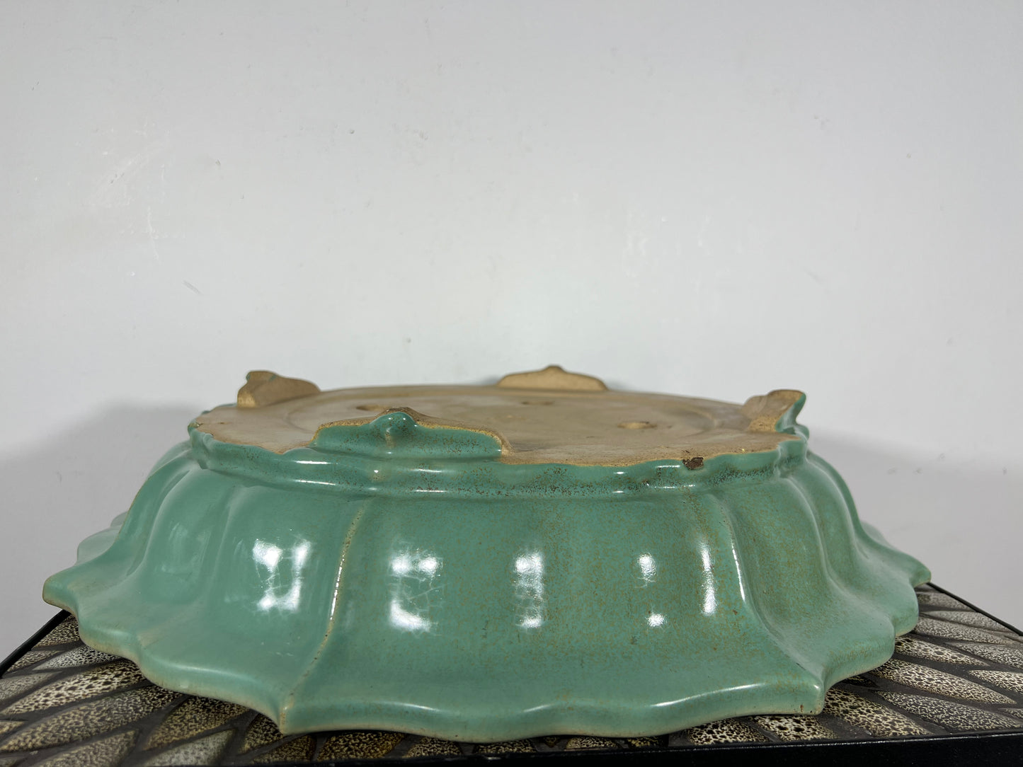 Vintage Preowned China Glazed Rinka Style Bonsai Pot - 17.25” By 3 5/8”