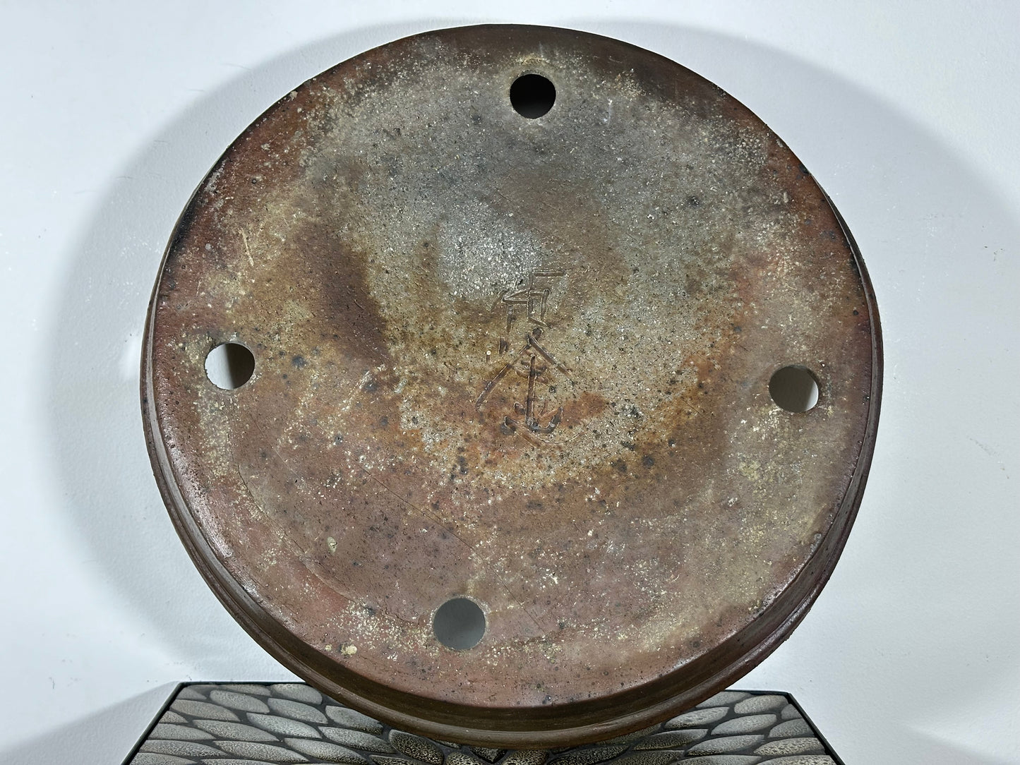 Preowned Japanese Tokoname Unglazed Nanban Hand Made Bonsai Pot Yuhou - 17.75” By 3.5”