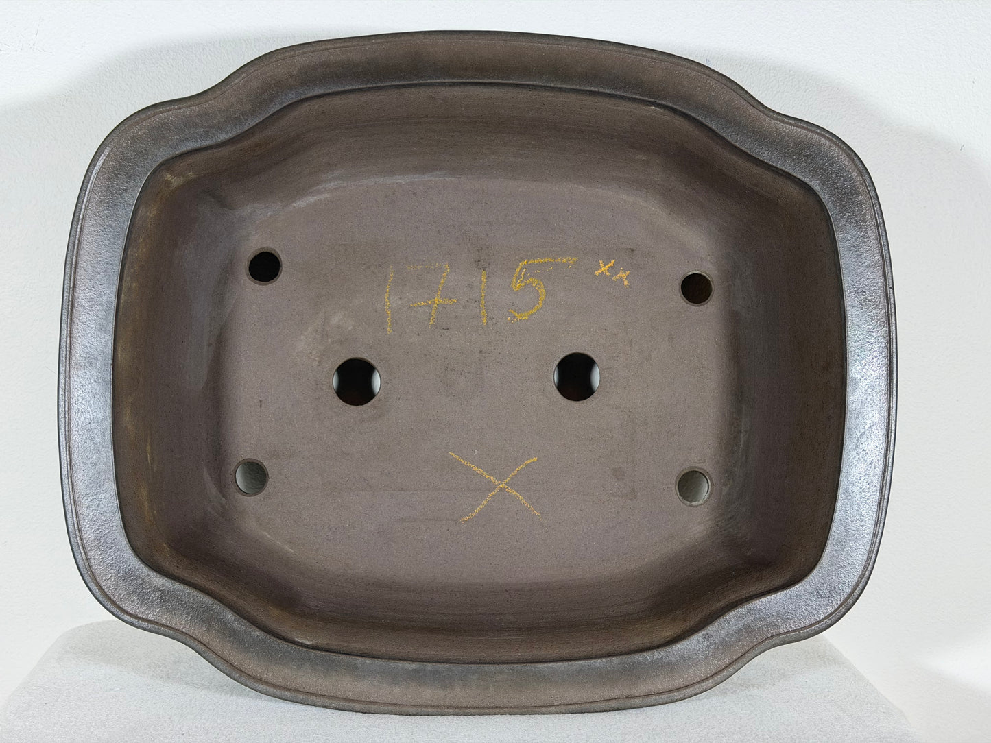 Preowned Japanese Tokoname Mokko Style Bonsai Pot Gyouzan Nakano - 15.5” By 12.75”