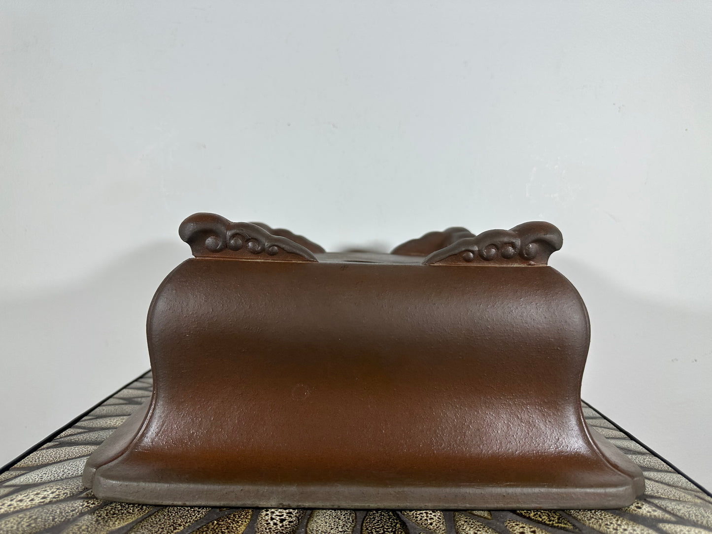 Preowned Japanese Tokoname Square Bonsai Pot Tazan - 12.75” By 6”