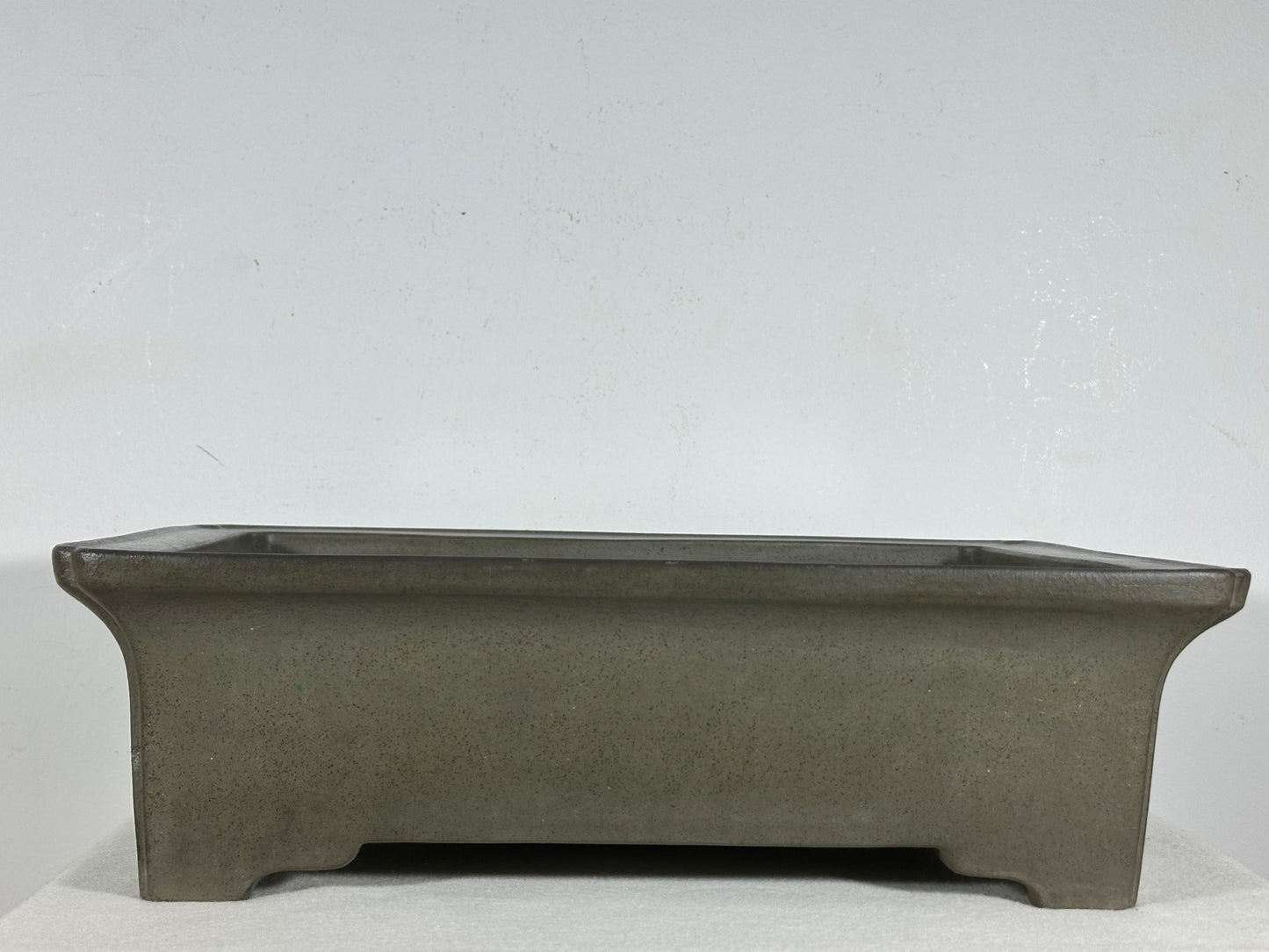 Preowned Japanese Tokoname Unglazed Rectangular Bonsai Pot Seizan - 15” By 11”