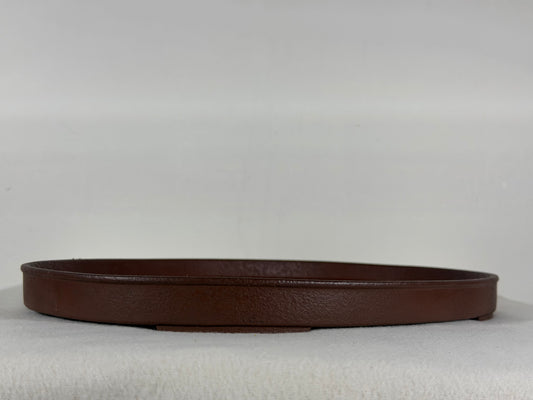 Preowned Japanese Tokoname Unglazed Shallow Oval Bonsai Pot Has Stamp - 13.25” By 9.5”