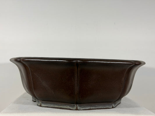Preowned Japanese Tokoname Unglazed Rinka Style Bonsai Pot Touhou - 18” x 17.25” x 5.75”