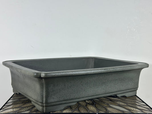 NEW Japanese Tokoname Rectangular Unglazed Bonsai Pot with Stamp - 16.5” By 12.5”