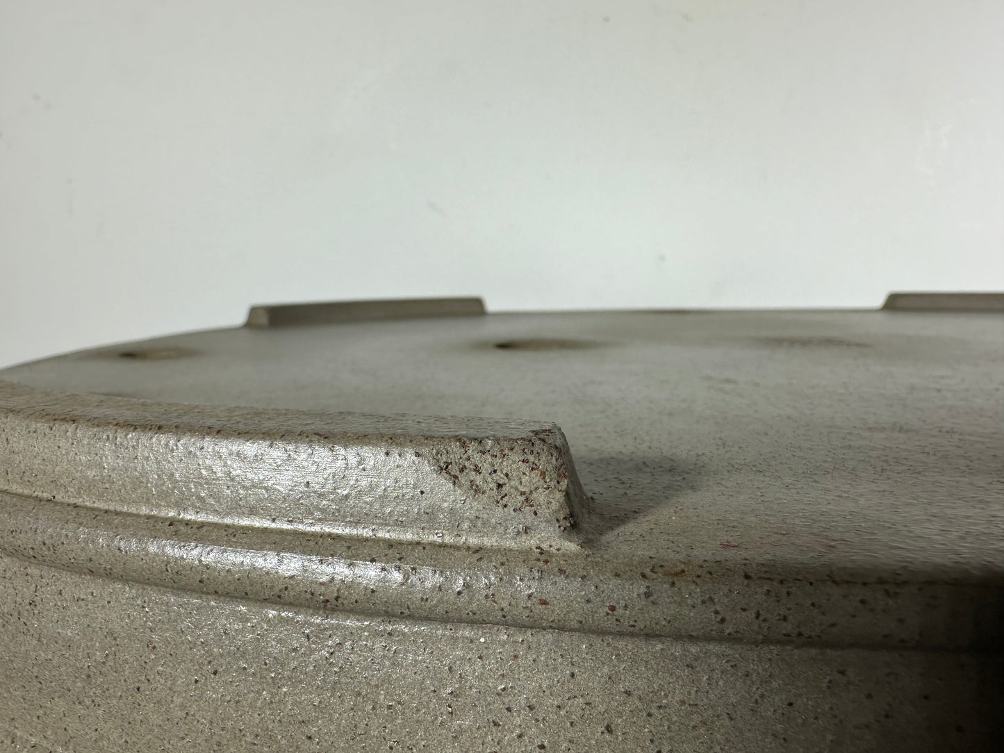 Preowned Japanese Tokoname Unglazed Shallow Oval Bonsai Pot Keizan - 23.25” By 17.75”