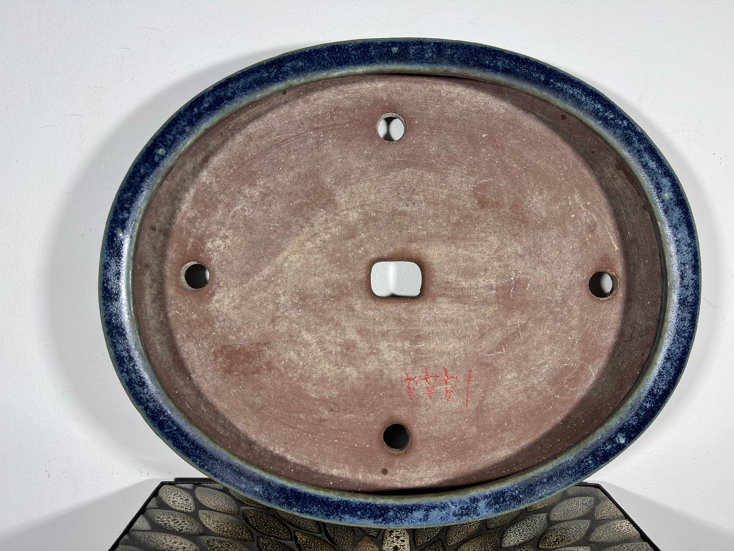 Preowned Japanese Tokoname Bag Style Bonsai Pot Suisyouen - 18.25” By 15”
