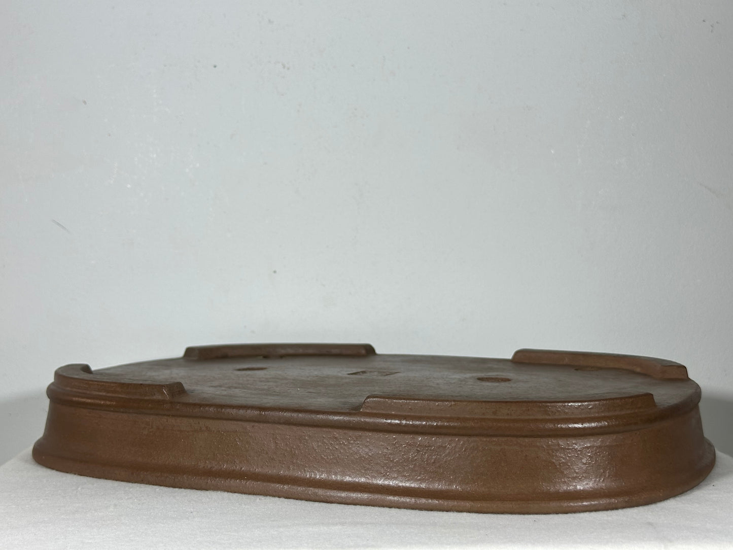 Preowned Japanese Tokoname Unglazed Rectangular Shallow Bonsai Pot Seizan - 15.75” By 11.25”