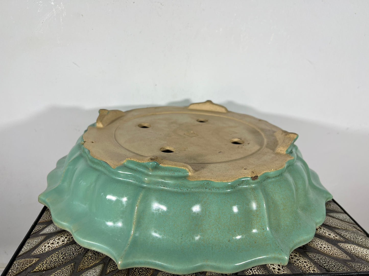 Vintage Preowned China Glazed Rinka Style Bonsai Pot - 17.25” By 3 5/8”