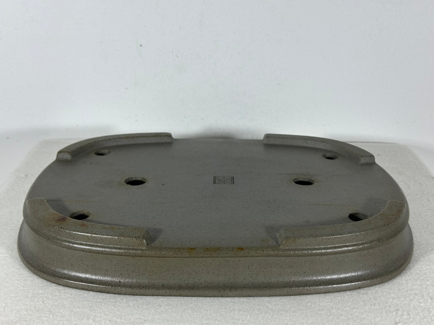 Preowned Japanese Tokoname Unglazed Rectangular Shallow Bonsai Pot Seizan - 12.25” By 9”
