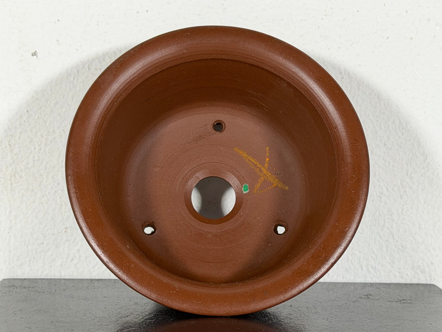 New Japanese Tokoname Unglazed Round Bonsai Pot Bigei - 3.75” By 1.5”