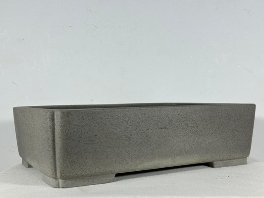 Preowned Japanese Tokoname Unglazed Rectangular Bonsai Pot Seizan - 13.75” By 9.75”