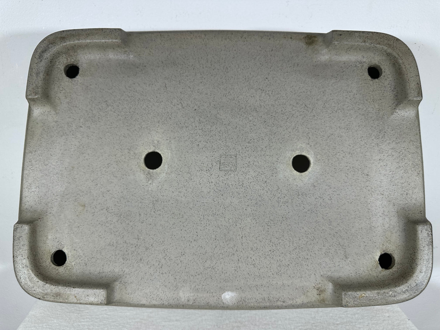 Preowned Japanese Tokoname Unglazed Rectangular Bonsai Pot Seizan - 16.5” By 11.5”