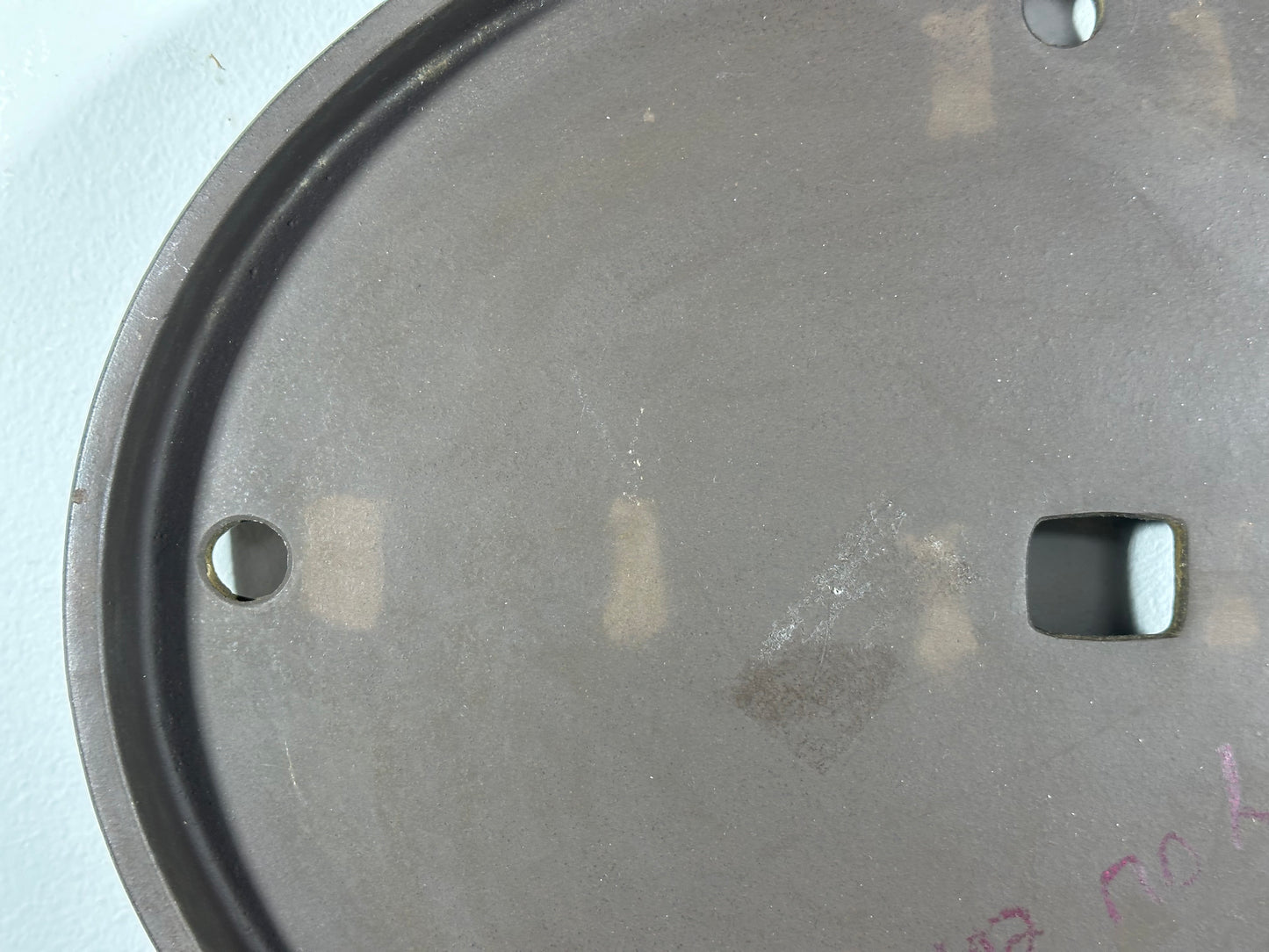 Preowned Japanese Tokoname Unglazed Shallow Oval Bonsai Pot has Stamp - 15.25” By 11.5”