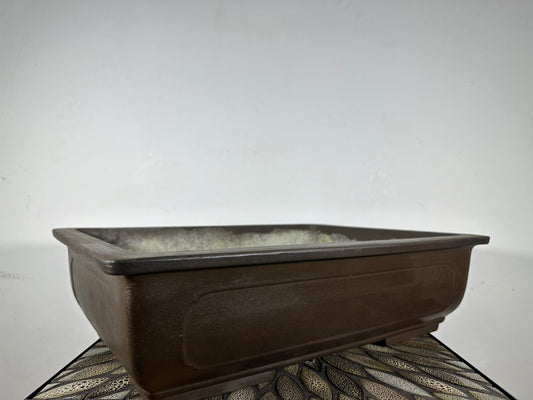 Preowned Japanese Tokoname Unglazed Rectangular Bonsai Pot - 18.25” By 13.75”