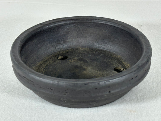 Preowned Japanese Tokoname Nanban Style Bonsai Pot with Stamps - 4 7/8” By 1 7/8”