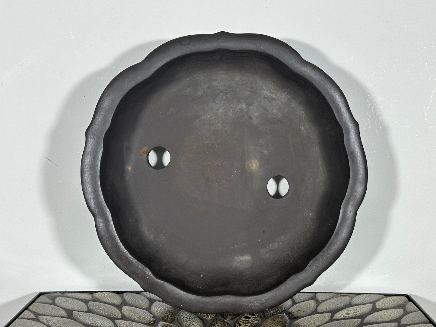 Preowned Vintage Japanese Tokoname Rinka Bonsai Pot Senkouen - 11.25” By 2.75”