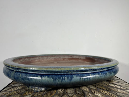 Preowned Japanese Tokoname Bag Style Bonsai Pot Suisyouen - 18.25” By 15”