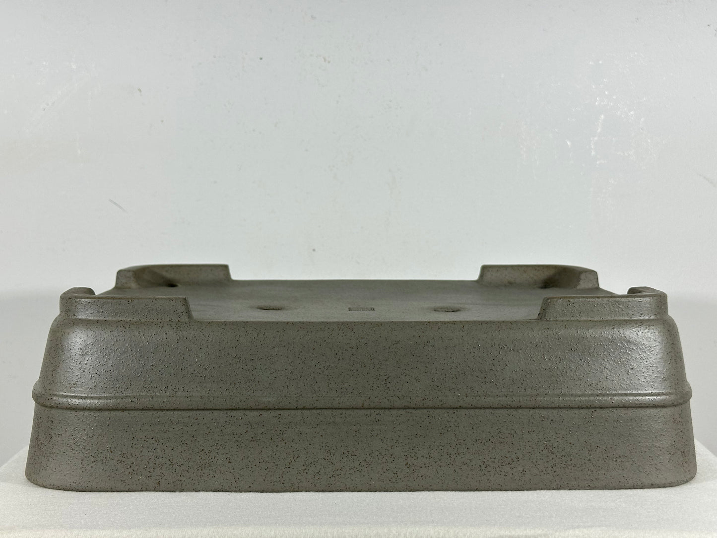 Preowned Japanese Tokoname Unglazed Rectangular Bonsai Pot Seizan - 15” By 10.75”