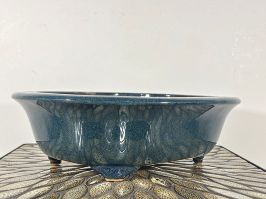 NEW Japanese Tokoname Glazed Bonsai Pot REIHO - 13.75” By 11.5”
