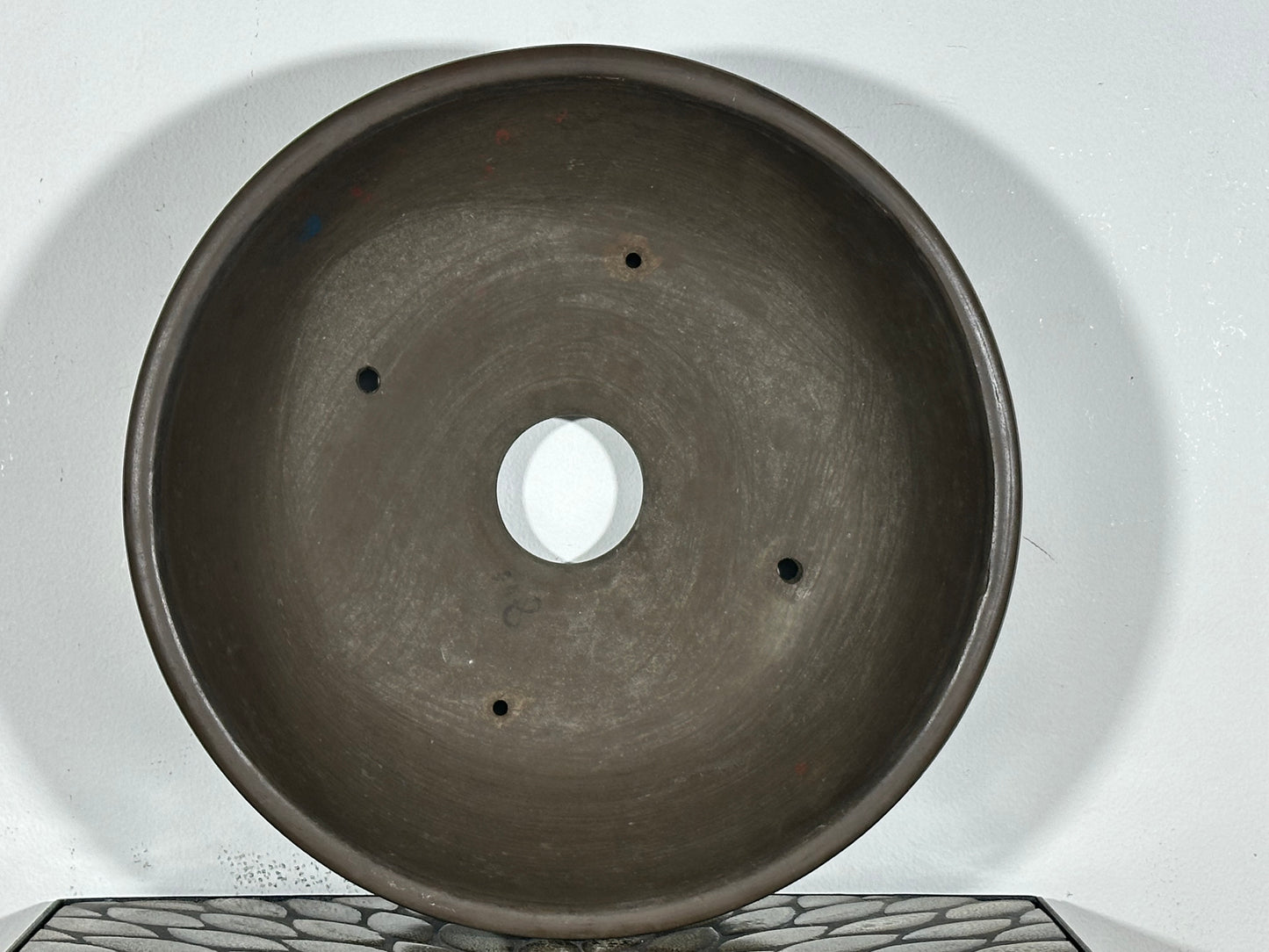 Preowned Japanese Tokoname Round Bonsai Pot - 13.5” By 4.5”