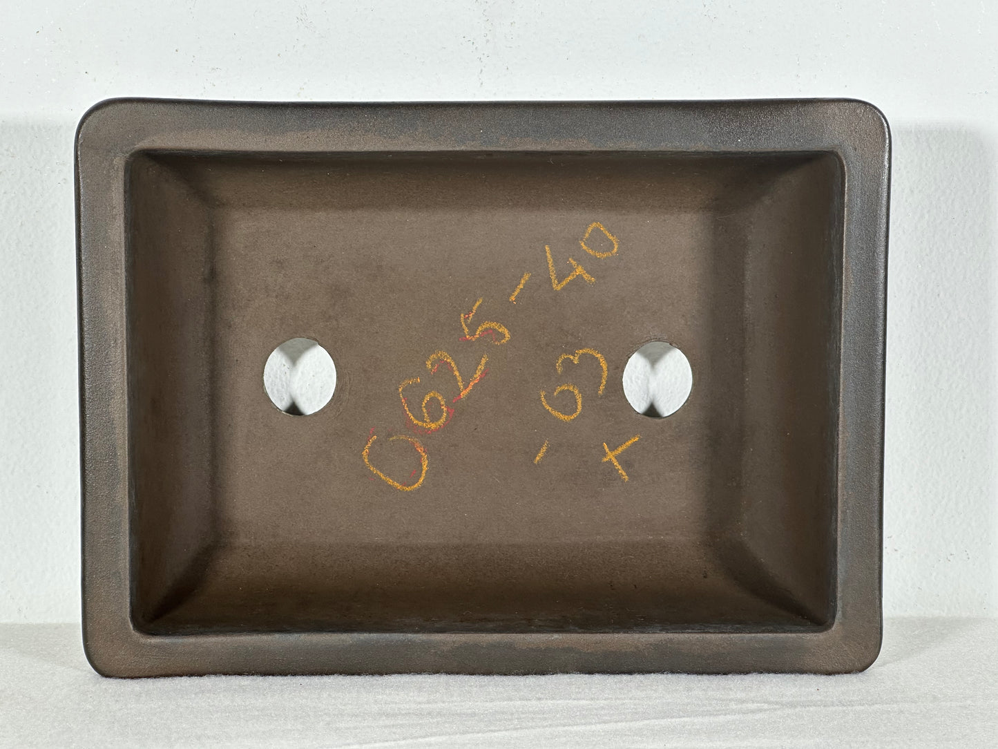 Preowned Japanese Tokoname Unglazed Rectangular Bonsai Pot - 8.25” By 6”
