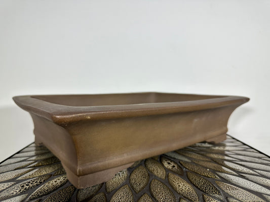NEW Japanese Rectangular Unglazed Bonsai Pot By IZUMIYA - 14.75” By 11.25”