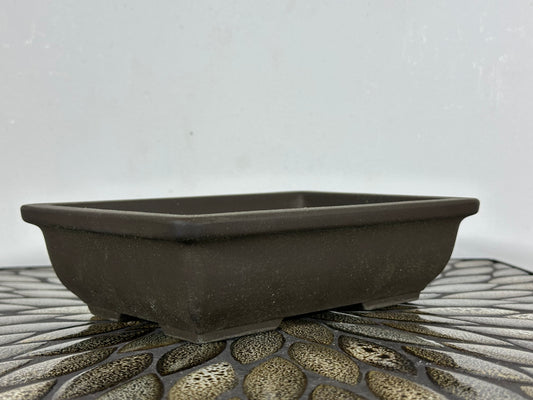 Preowned Japanese Tokoname Unglazed Rectangular Bonsai Pot - 8.25” By 6”