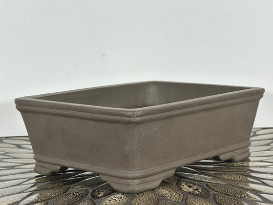 Preowned China Rectangular Bonsai Pot has Stamp - 8.75” By 6 5/8”