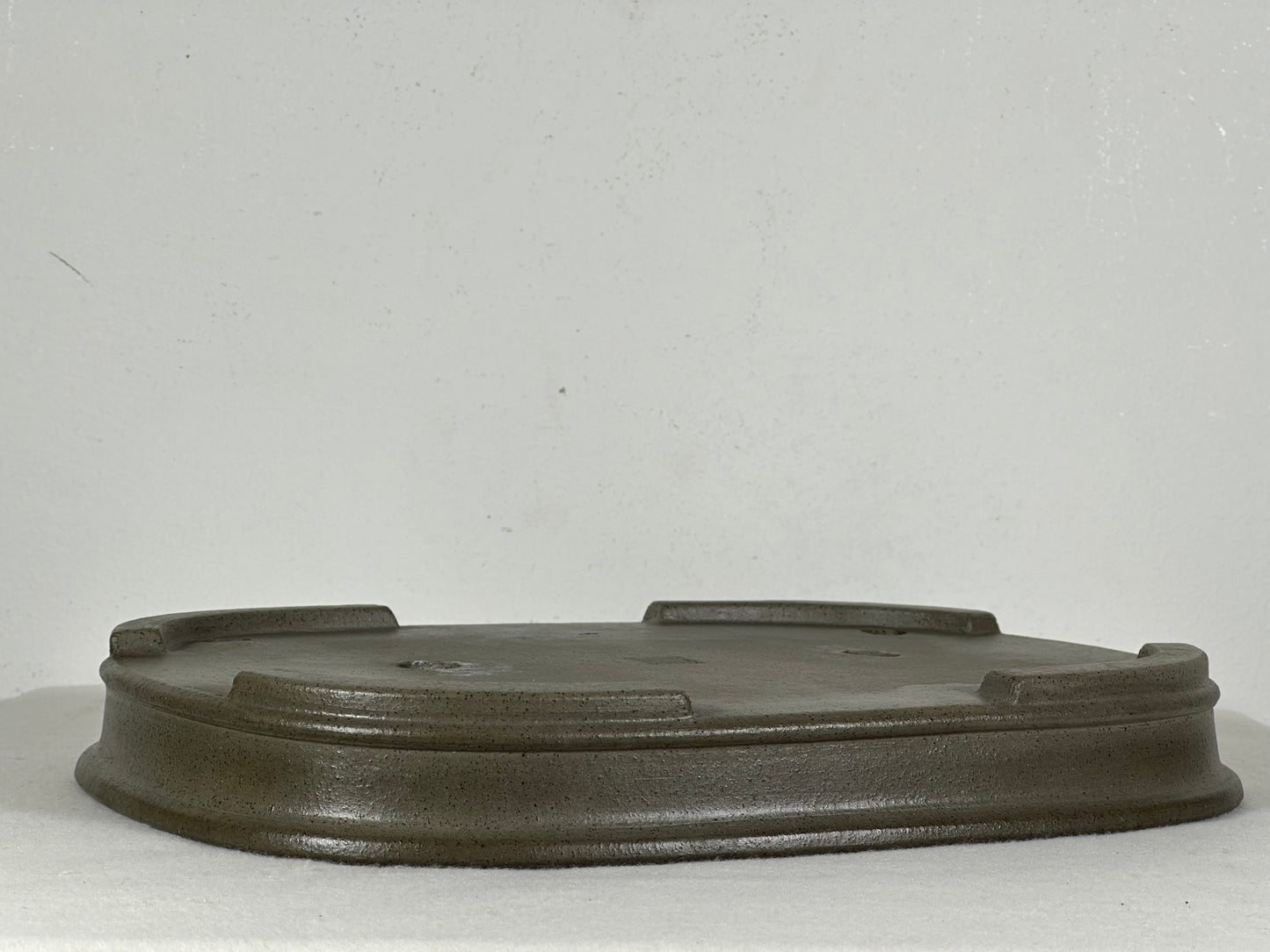 Preowned Japanese Tokoname Unglazed Rectangular Shallow Bonsai Pot Seizan - 12.25” By 9”