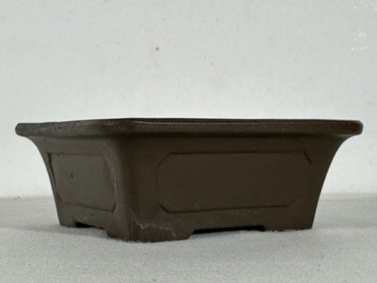 Preowned Japanese Unglazed Square Bonsai Pot - 5.25” By 5”