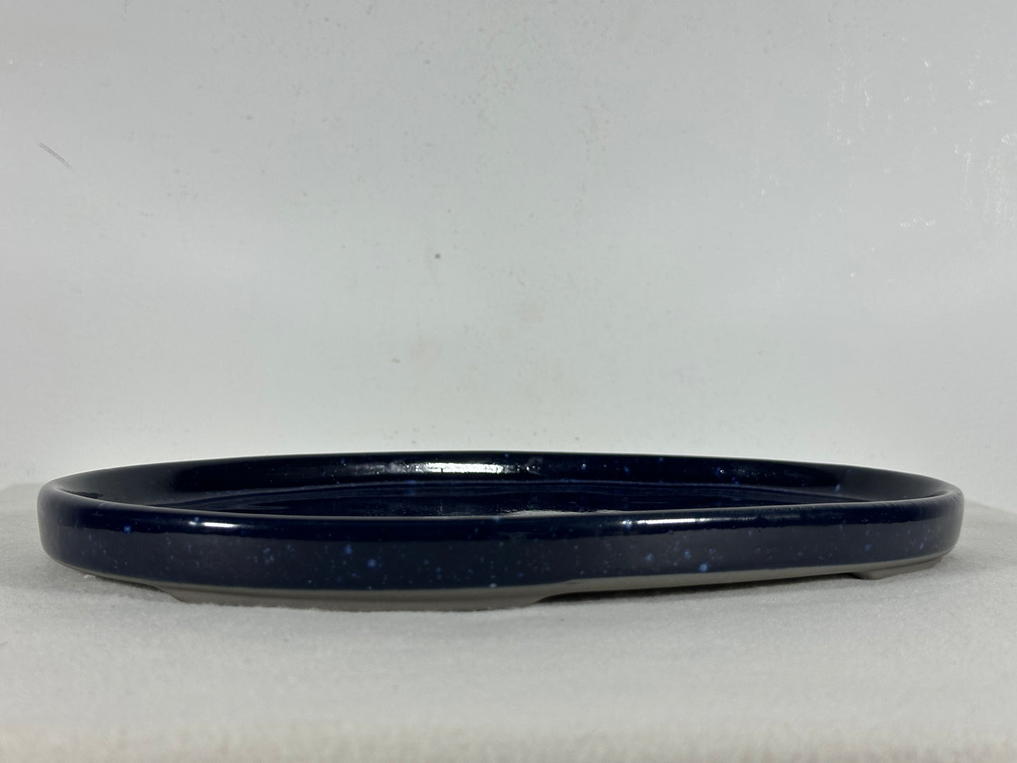 New Japanese Glazed Suiban for Suiseki Bonsai Harumatsu - 11 3/8” By 8”