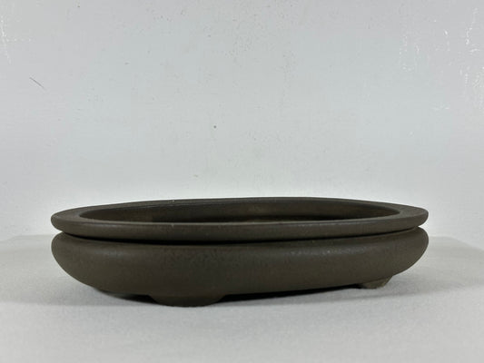 Preowned Vintage Japanese Tokoname Unglazed Bag Style Bonsai Pot Yamaaki - 9.5” By 6.25”