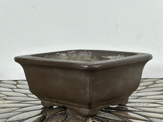 Preowned Japanese Unglazed Square Bonsai Pot - 5 7/8” By 5 7/8”