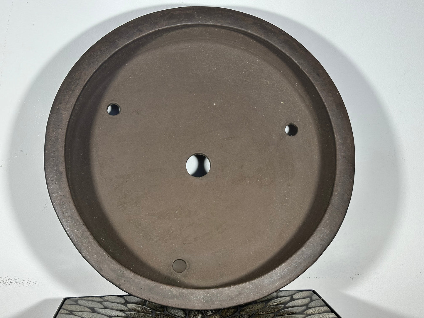 Preowned Japanese Tokoname Drum Style Bonsai Pot Reiho - 18.5” By 3.75”