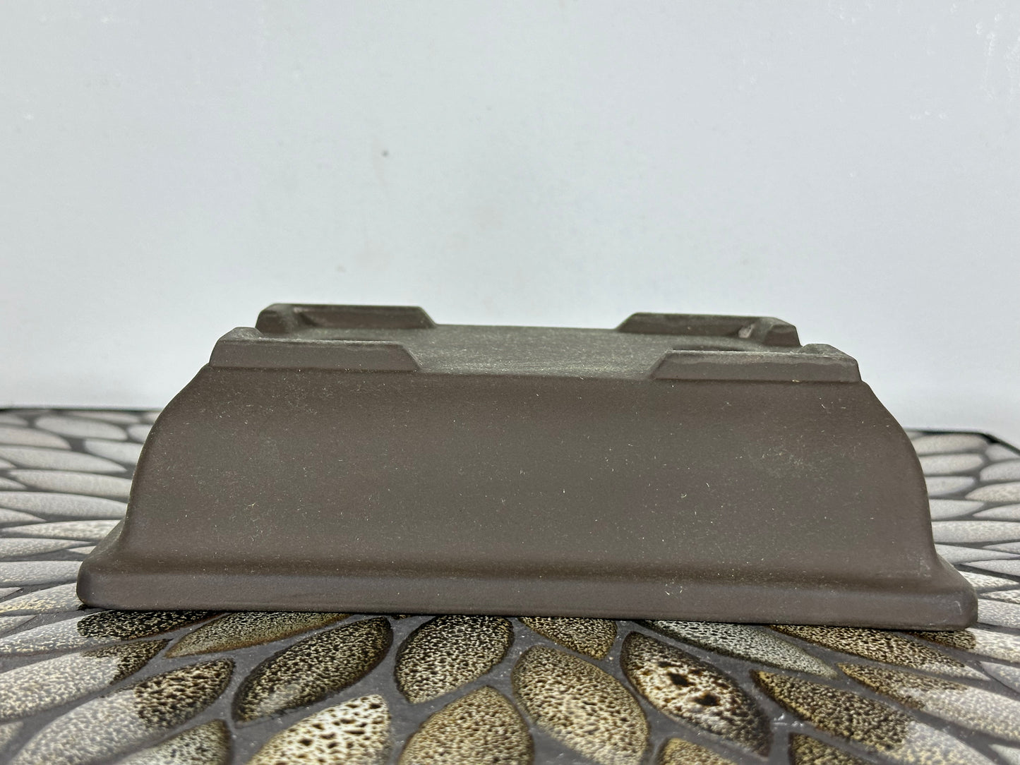Preowned Japanese Tokoname Unglazed Rectangular Bonsai Pot - 8.25” By 6”