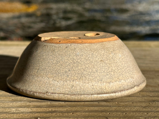 Vintage Japanese Tokoname Shohin Bonsai Pot Keisen - 4” By 1 3/8”